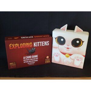Exploding Kittens Kitty Paw Card Game Lot Renegade Matching Cats Kittens Ages 6+